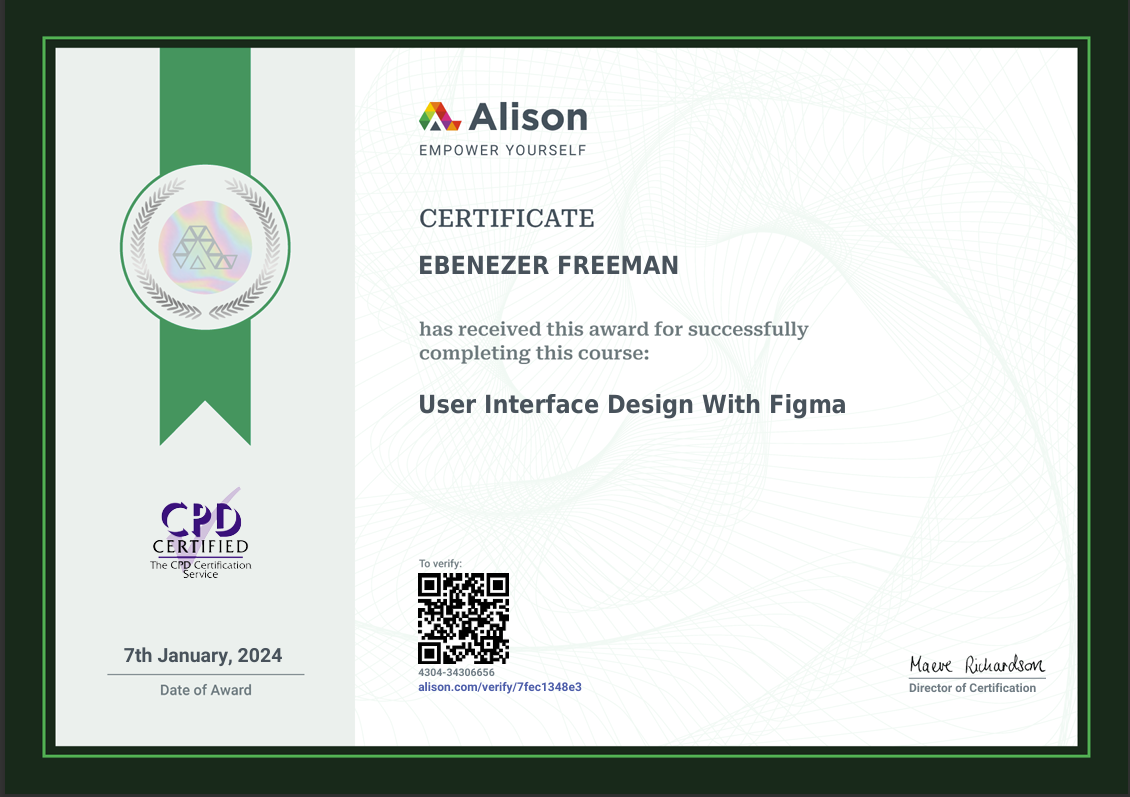 User Interface Design With Figma
