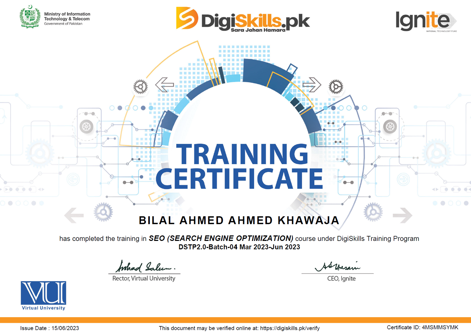 Search Engine Optimization Certificate