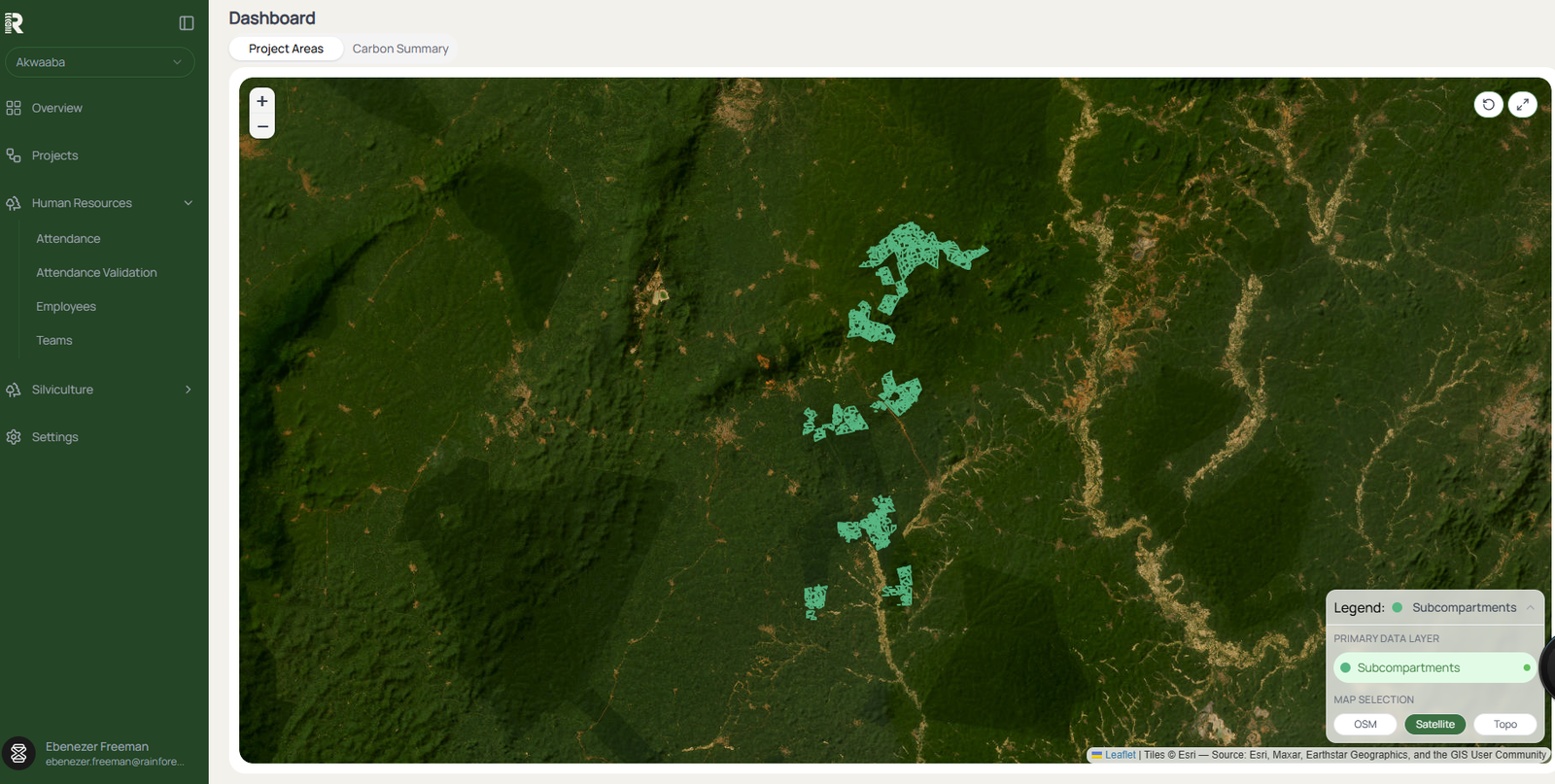 Rainforest Builder Dashboard