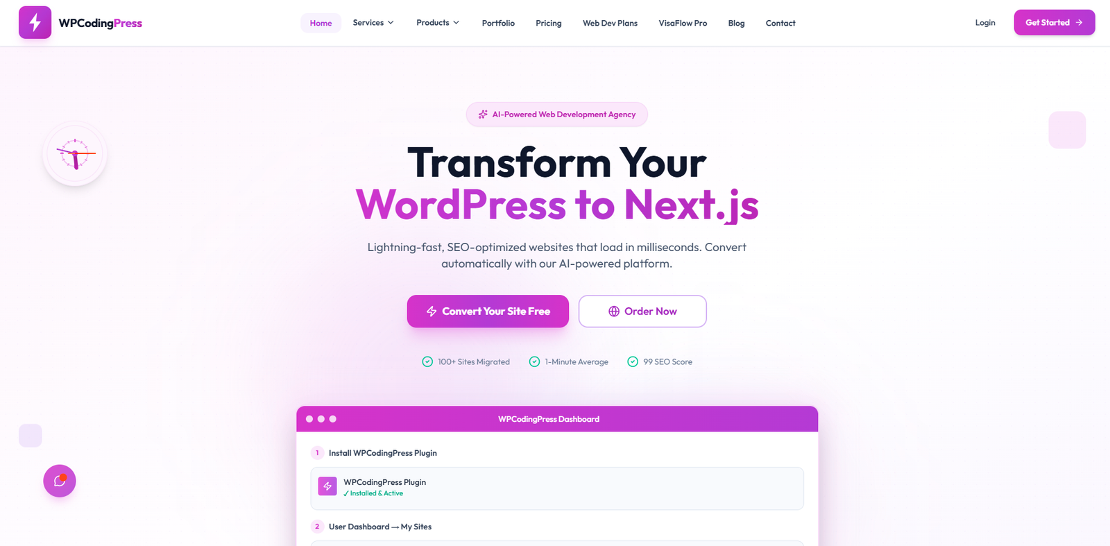 A Full Fledge Saas Product for Wordpress to Next Js Conversion